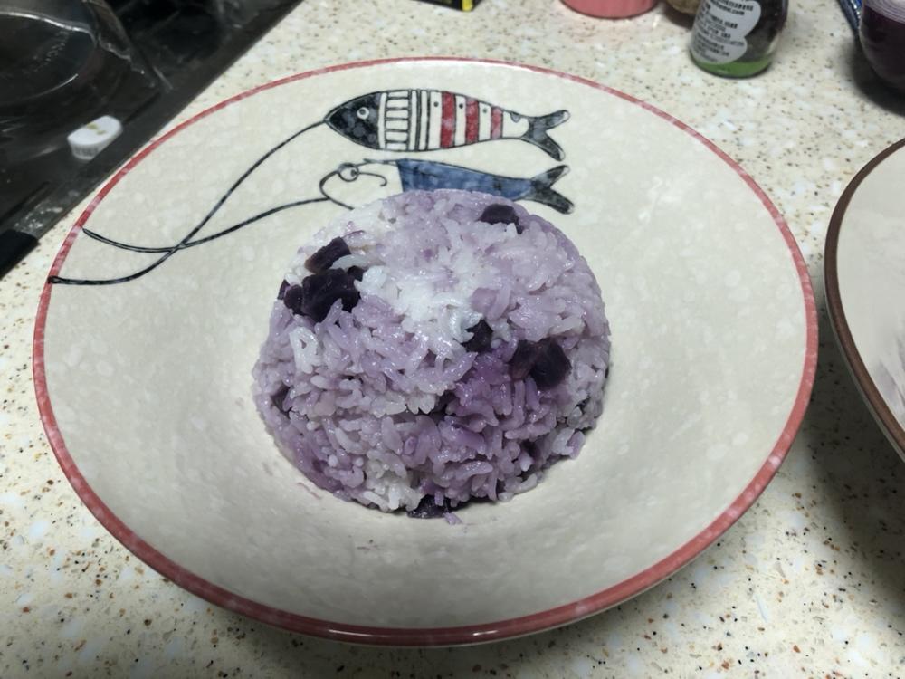 紫薯蒸饭的做法