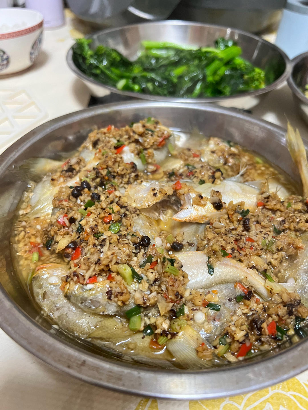 豉汁蒸黄皮头