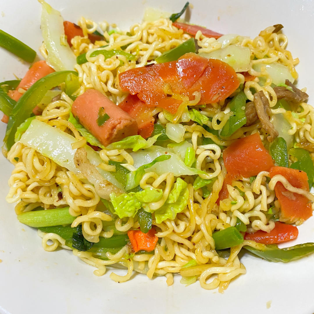 秒杀路边摊的炒方便面