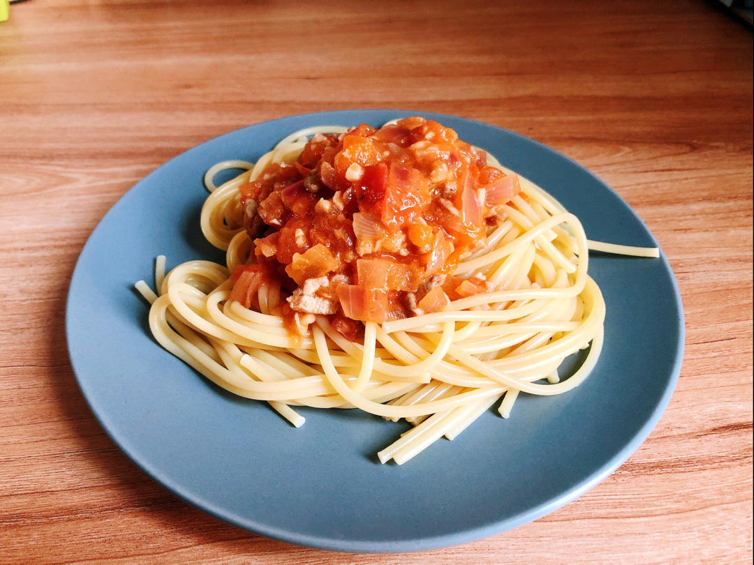 （完胜必胜客的）番茄肉酱意大利面～