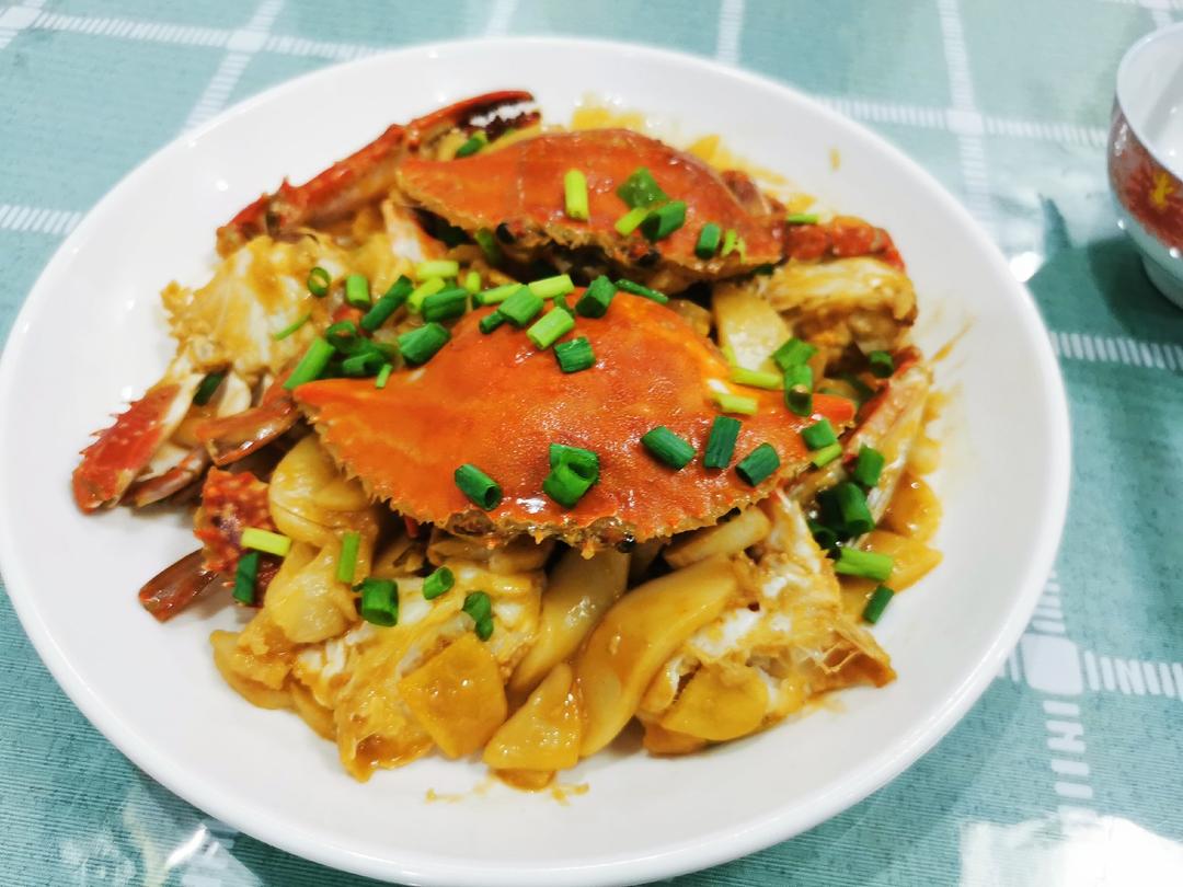 梭子蟹炒年糕