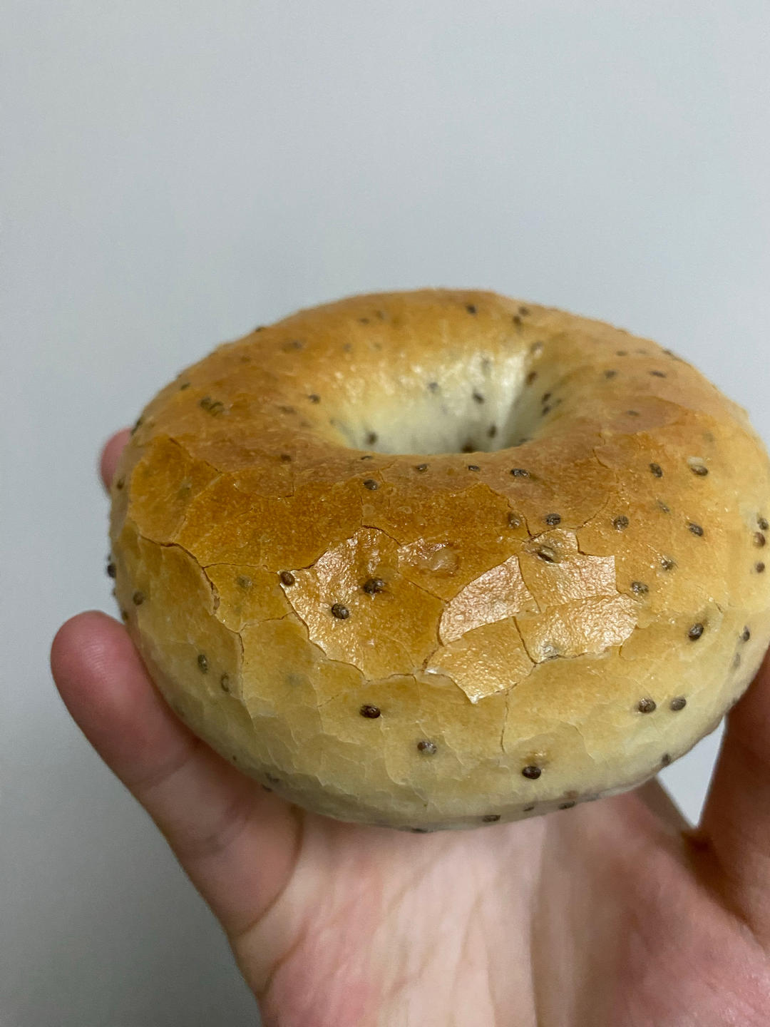 漂亮钻石纹 奇亚籽贝果 减脂必备主食