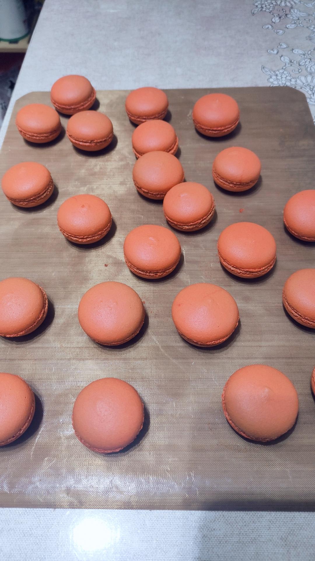 拥有蛋糕组织的意式马卡龙