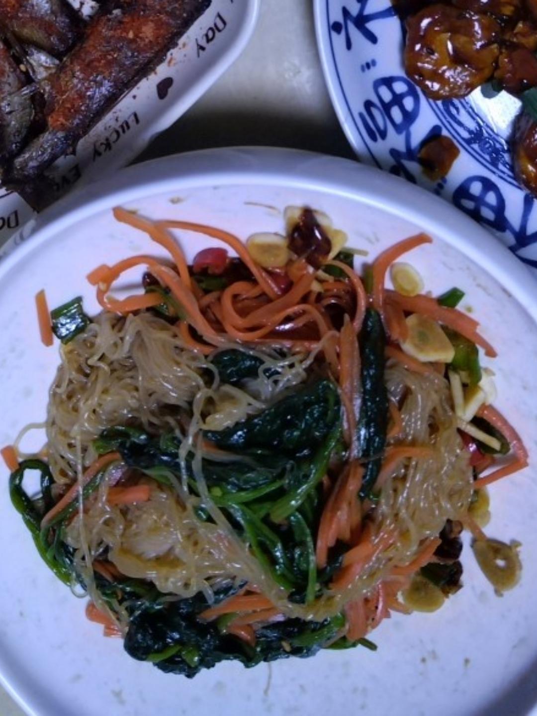 减脂菜～凉拌菠菜粉丝