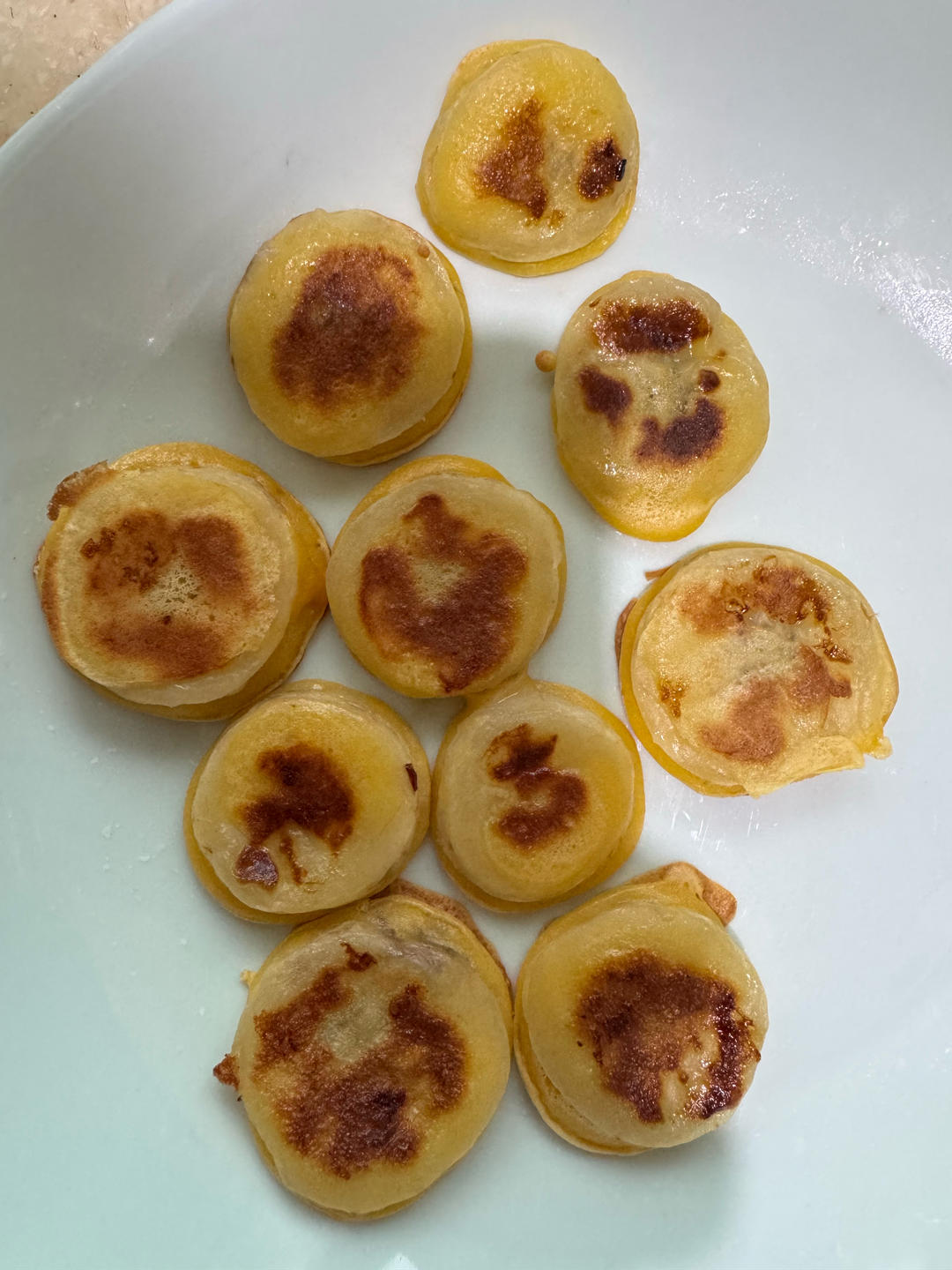 一口一个！香蕉夹心迷你小煎饼🥞