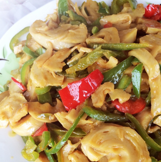 青椒炒面筋