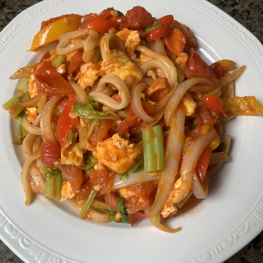 【小高姐】炒拉条子 记忆中西红柿汁裹着的那碗粗面条