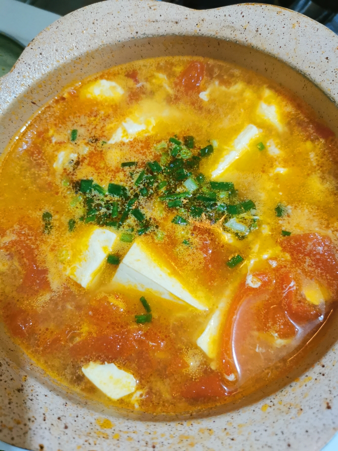 瘦身番茄豆腐汤的做法