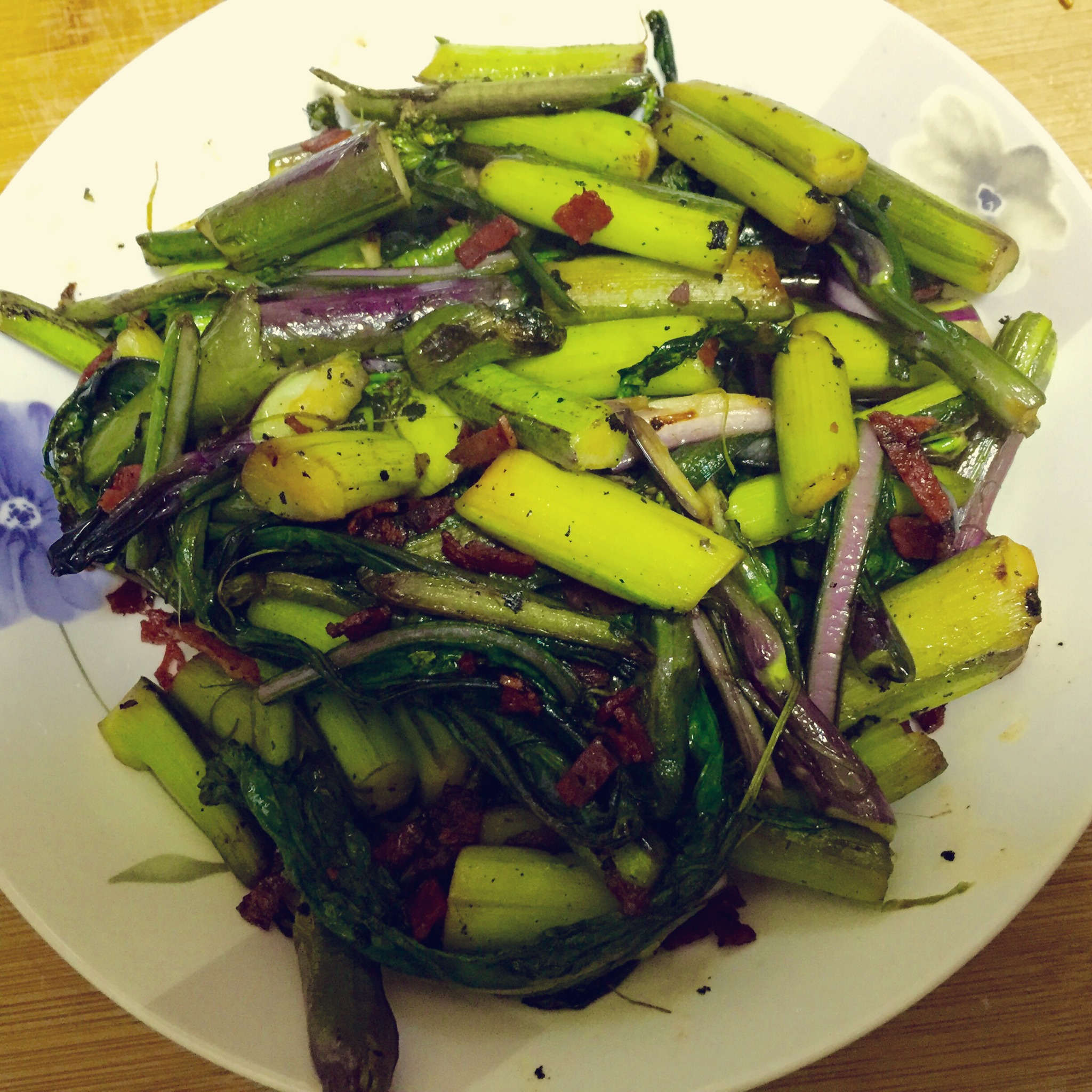 紫菜苔炒咸肉