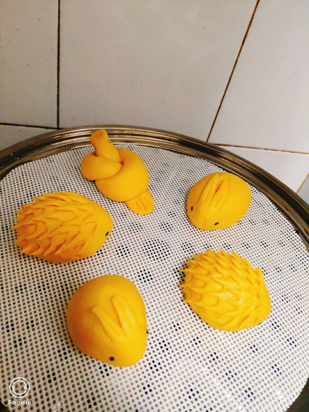 南瓜刺猬馒头