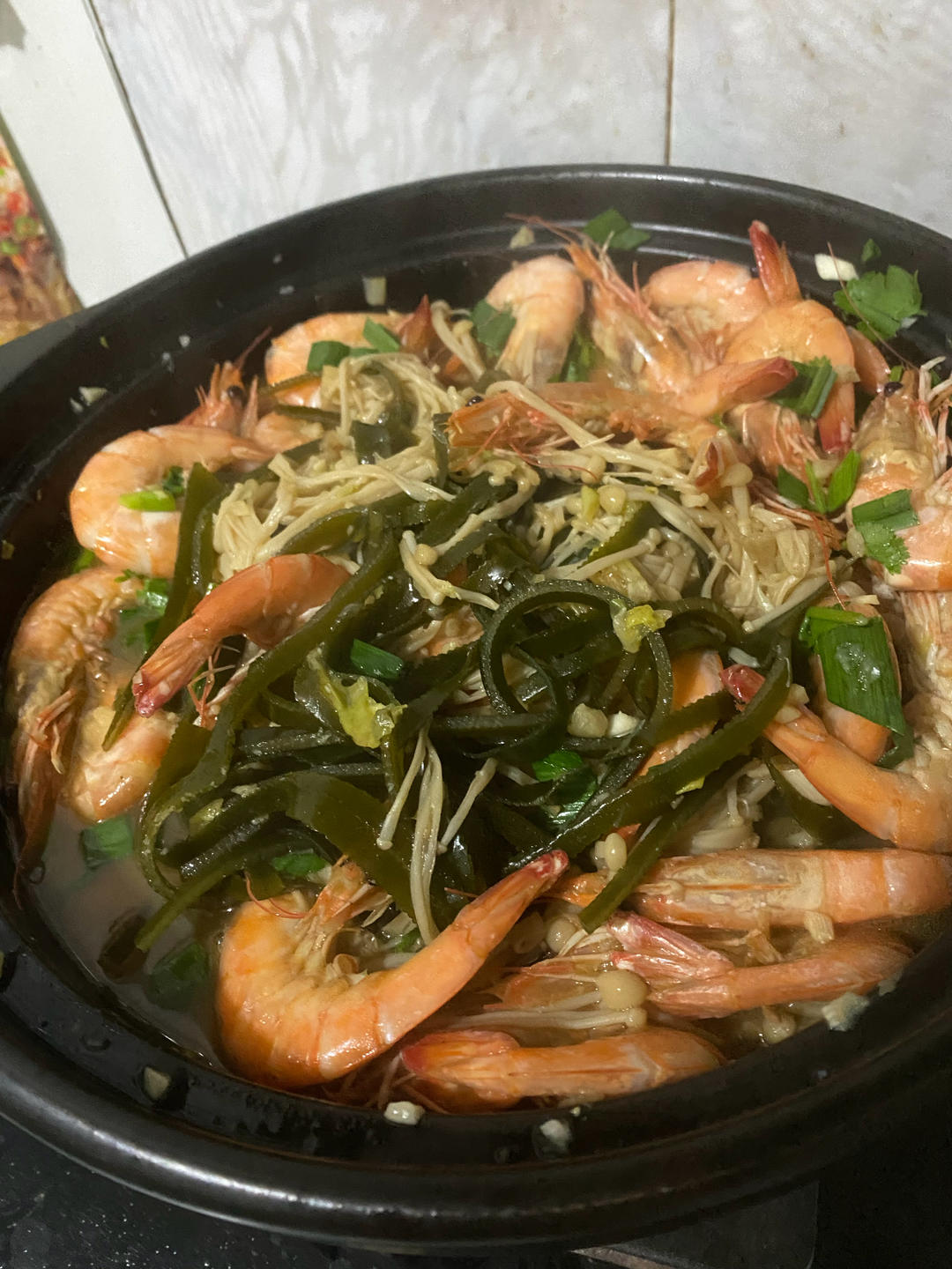 快手海鲜煲，基围虾，过节必备实用大菜