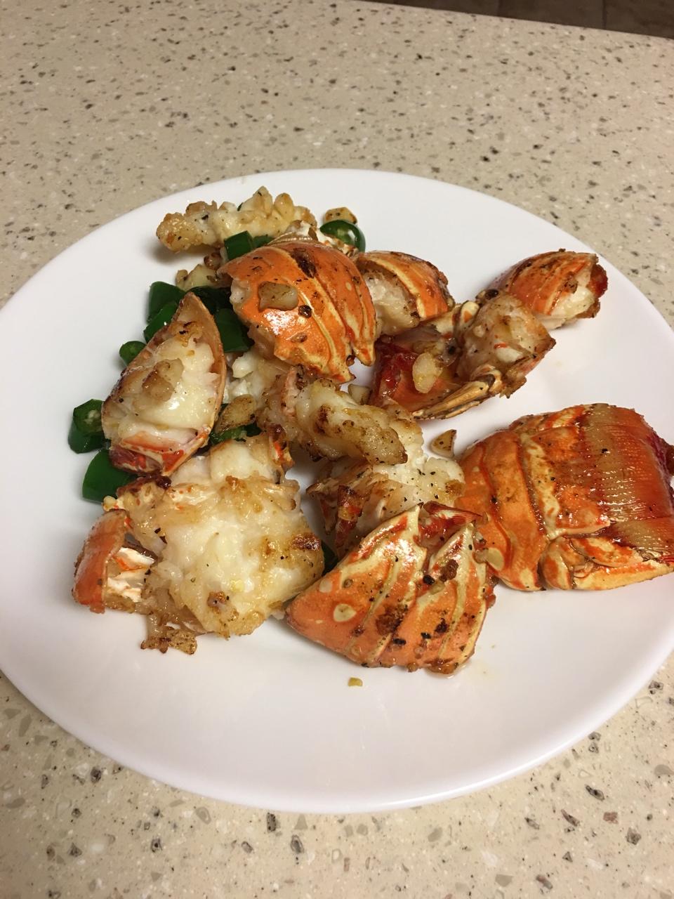 手机用户5795_379j做的椒盐青龙(龙虾)