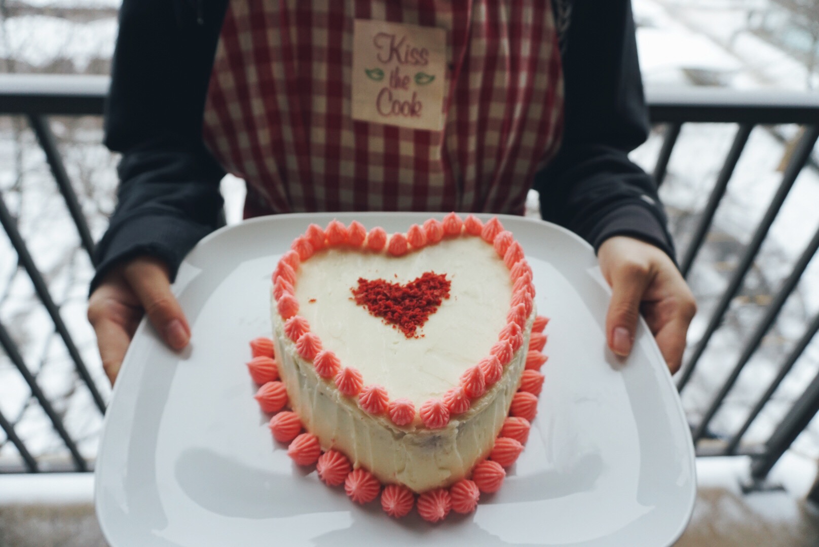2017情人节记录：爱心红丝绒蛋糕的做法