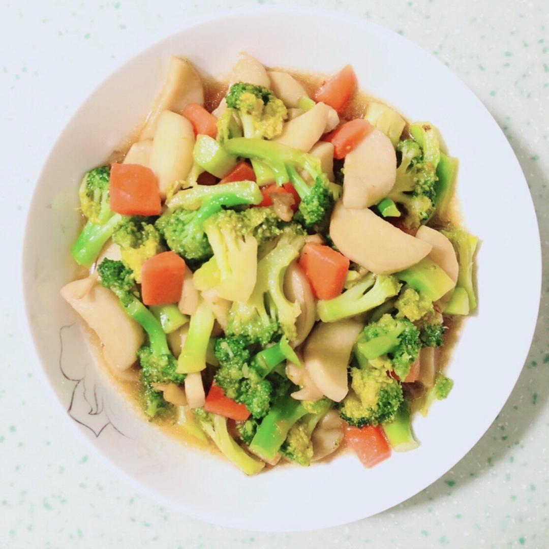 健康低脂家常菜—西兰花炒口蘑