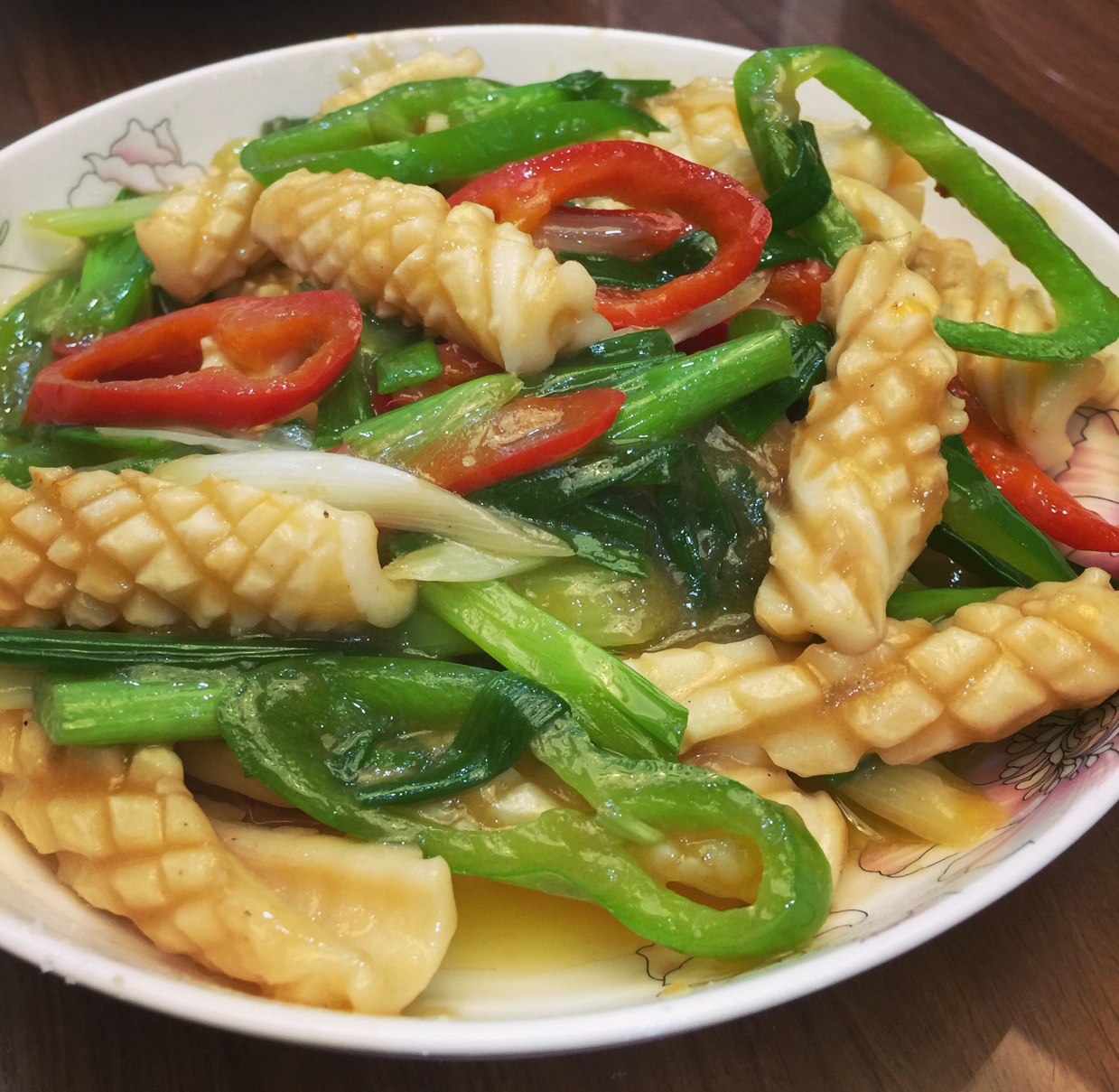 青椒炒鱿鱼