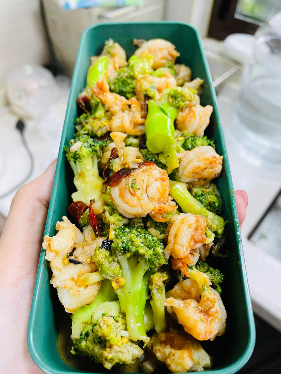 低脂低卡减脂餐～黑椒虾仁西兰花