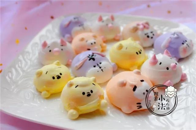 维尼小熊家族蛋白糖 | 不消泡、极易干、终极立体卡通蛋白糖,火爆烘焙圈!的做法