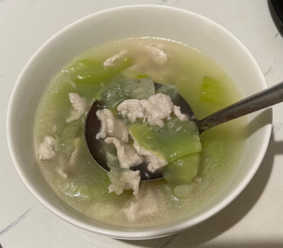 丝瓜肉片汤