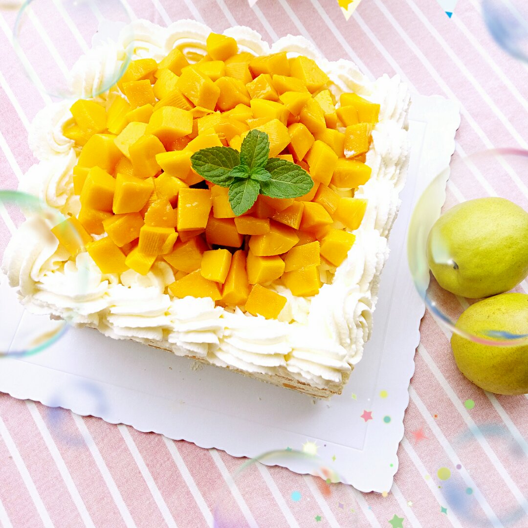 方形水果夹层蛋糕