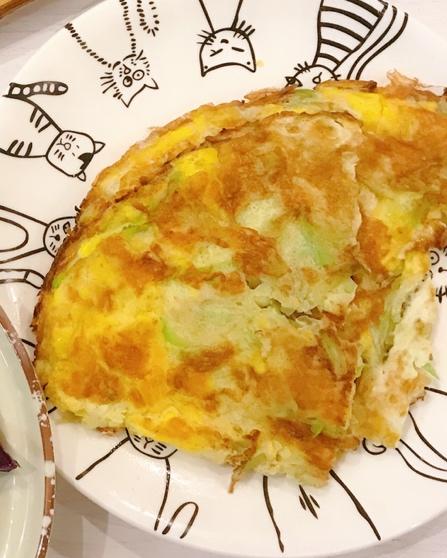 夜开花丝虾仁饼