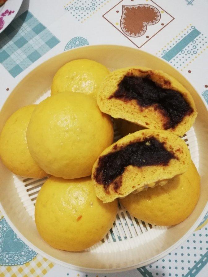 南瓜紫薯花样馒头