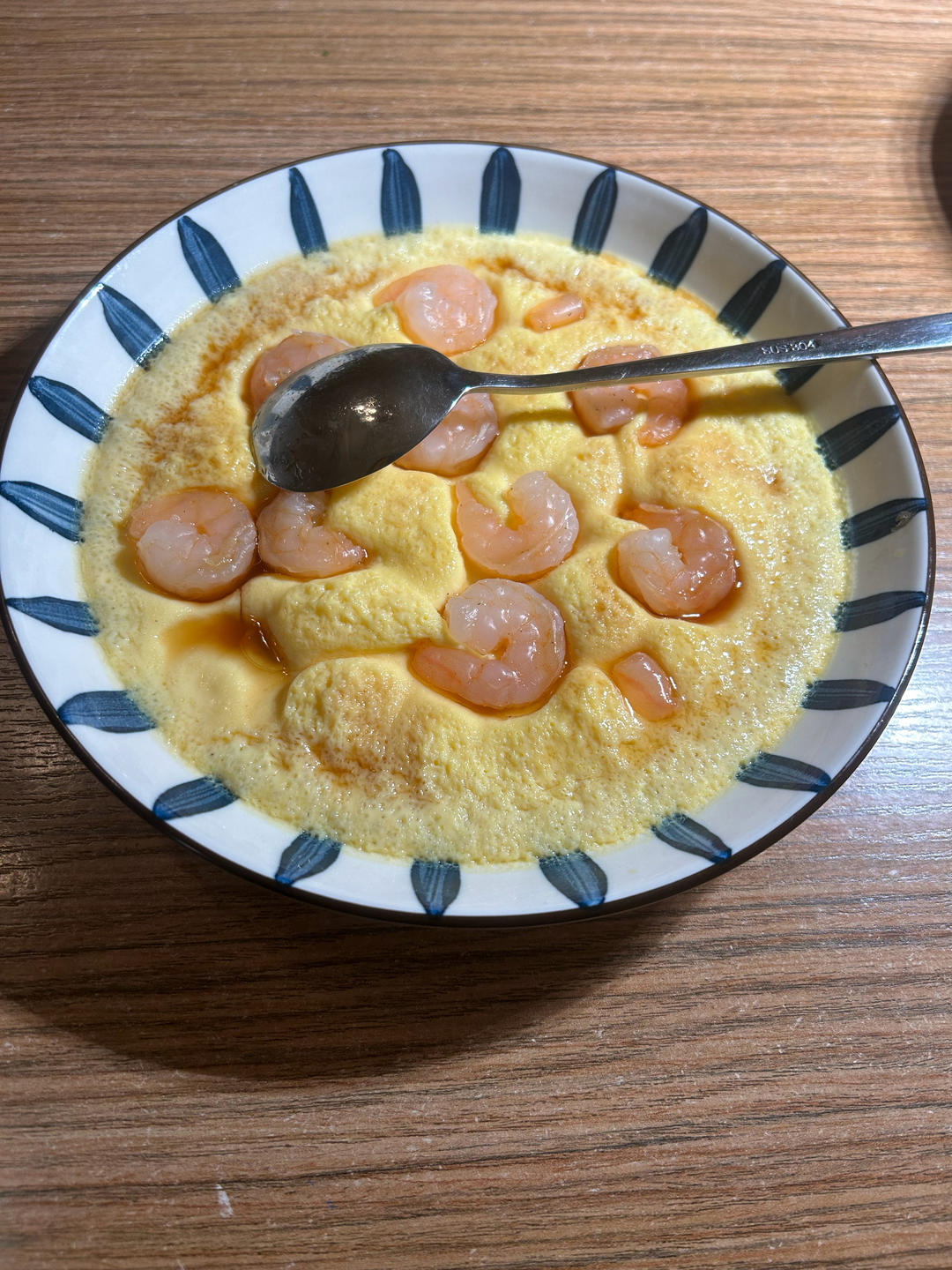 滑嫩的虾仁蛋羹