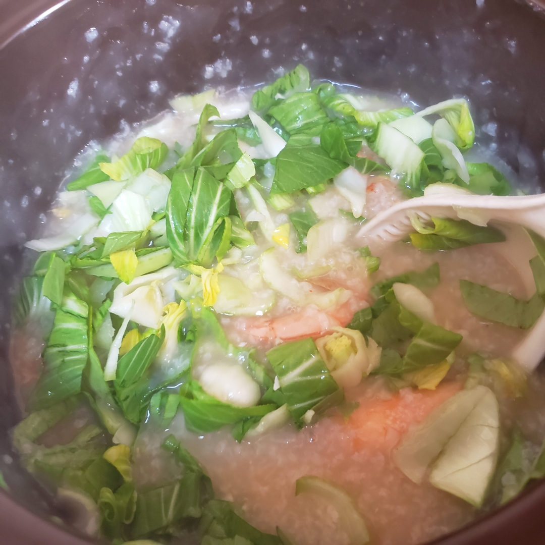 蔬菜大虾粥的做法 步骤8