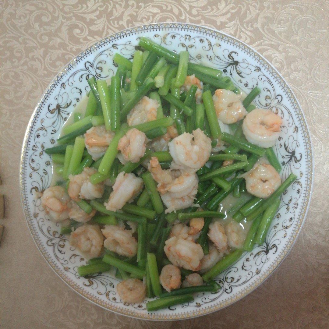 蒜薹炒虾仁
