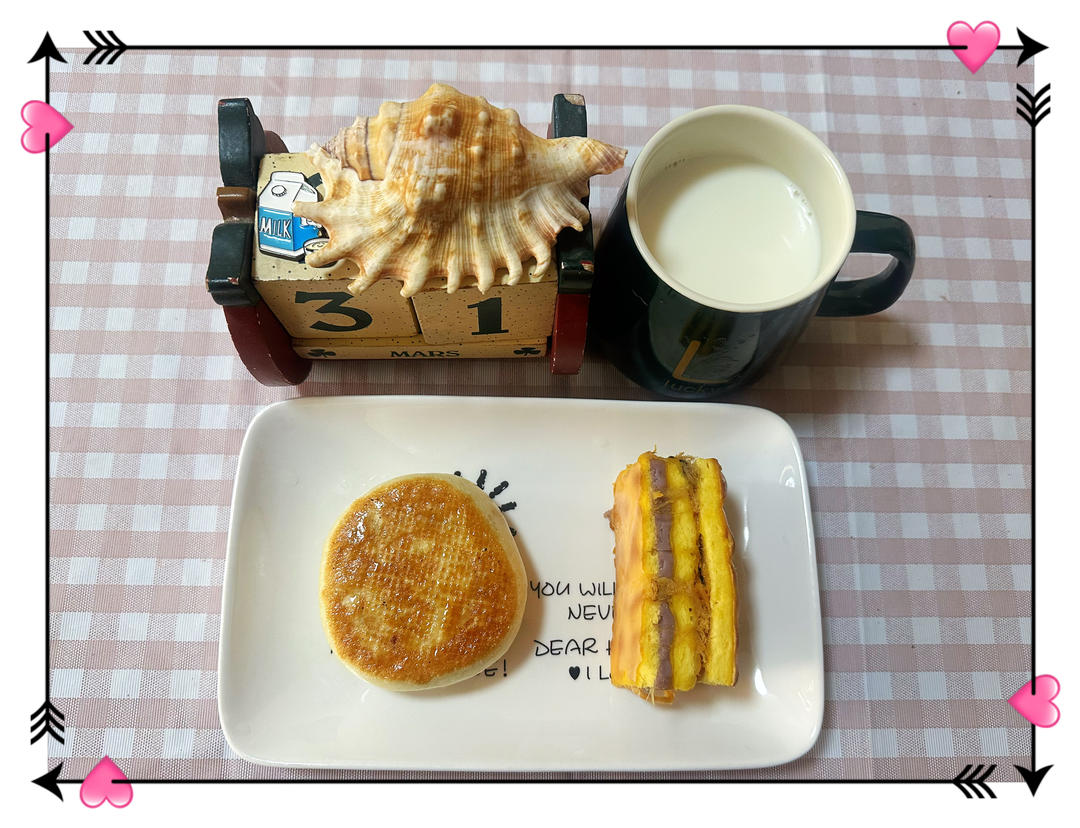 孩子学生上学早餐打卡进行中(第二贴）🍛🥛～