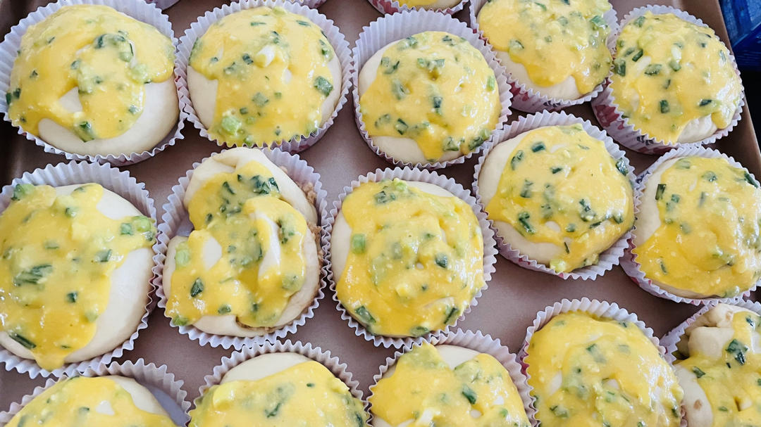 葱香肉松墨西哥面包（波兰种+烫种）