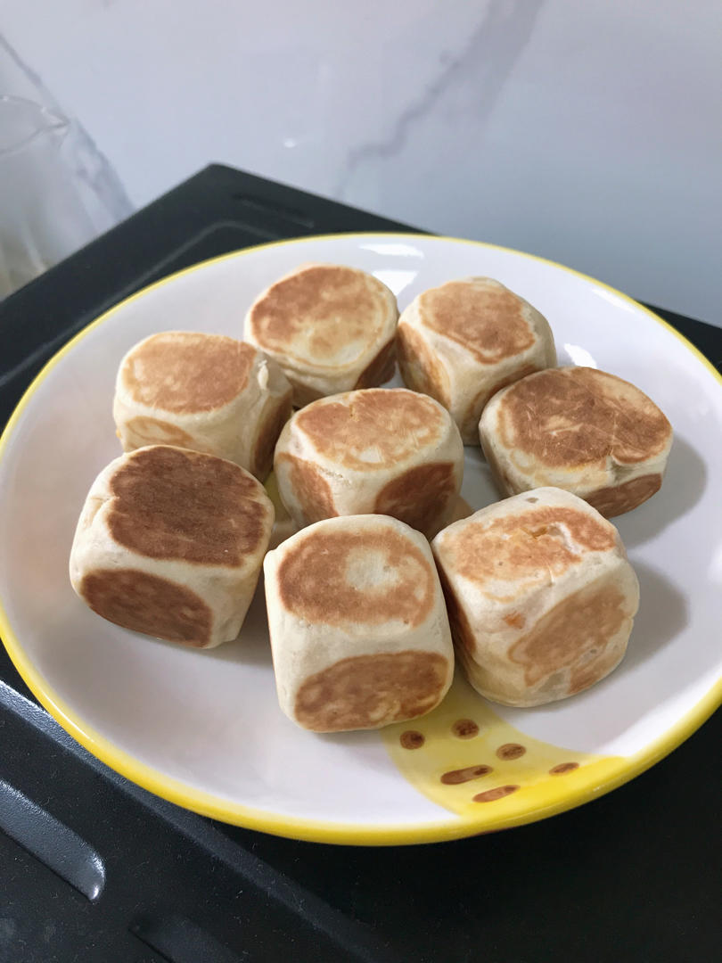 无需烤箱， 一口平底锅就能搞定的紫薯仙豆糕❗❗