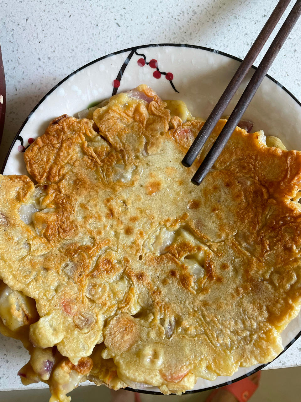 比肉饼好吃的洋葱鸡蛋煎饼