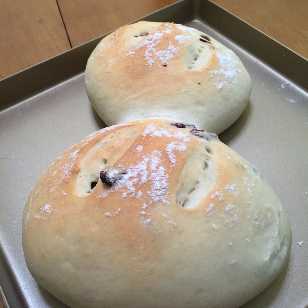 全麦蔓越莓乳酪软欧（附法国老面配方）