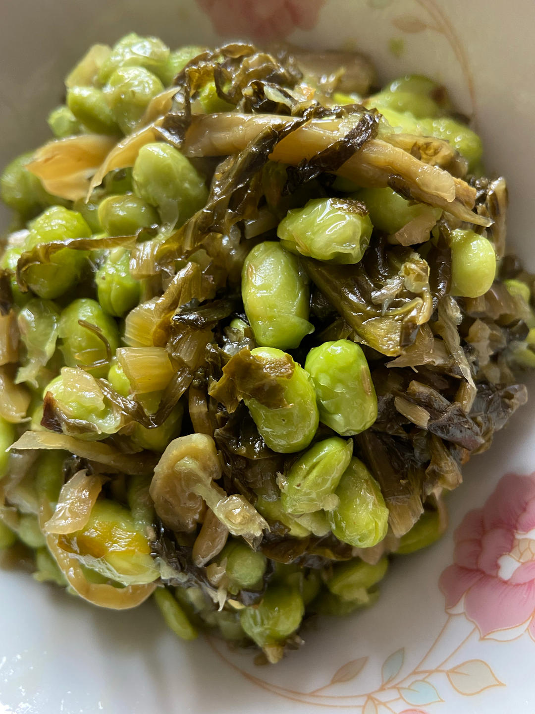 咸菜毛豆炒肉丝