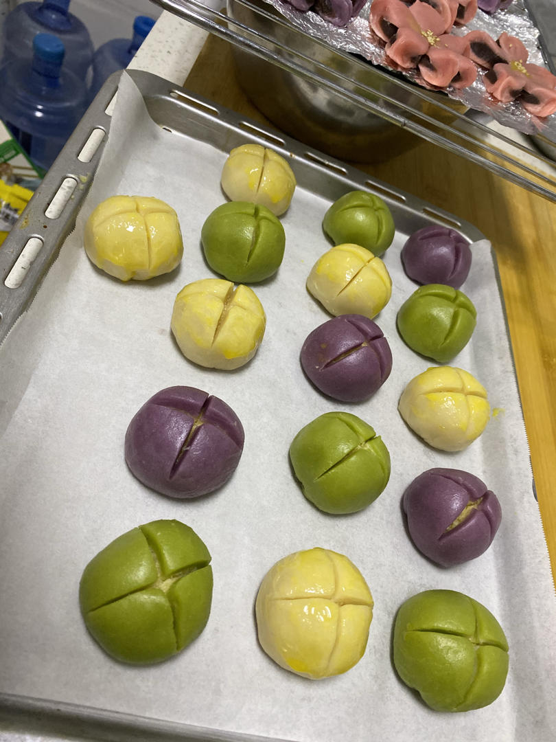 花开富贵之四种口味的椰蓉开口酥