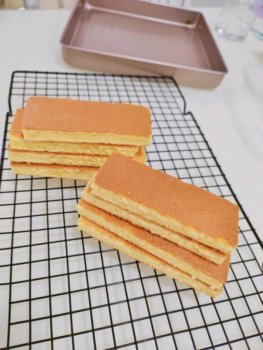 超简单脆皮蛋糕~老式全蛋蛋糕&不分蛋~意外收获🔥