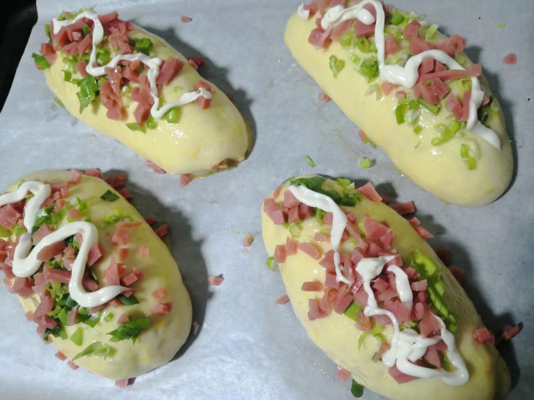 香葱火腿肉松面包