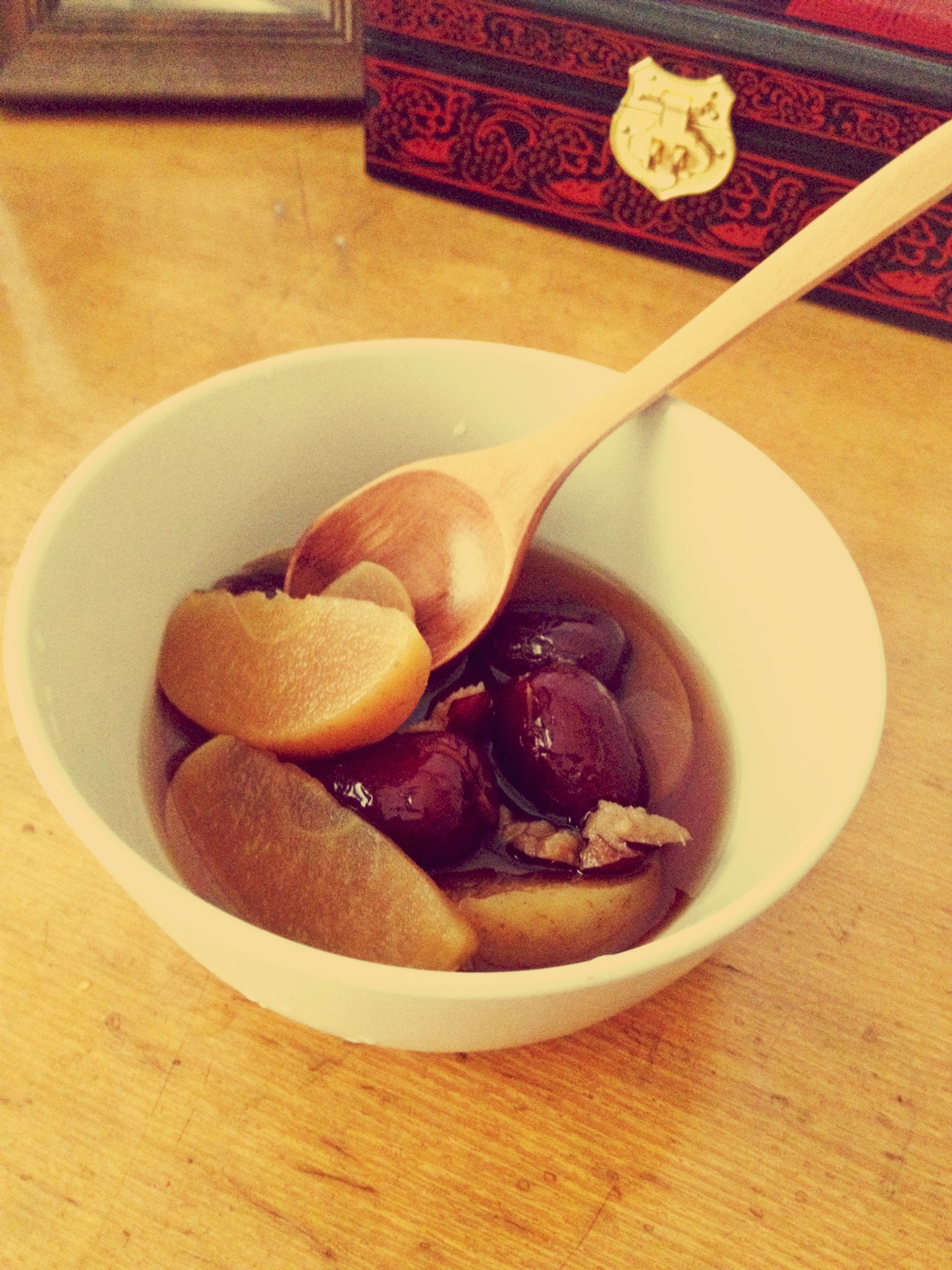 糖水苹果煎大枣