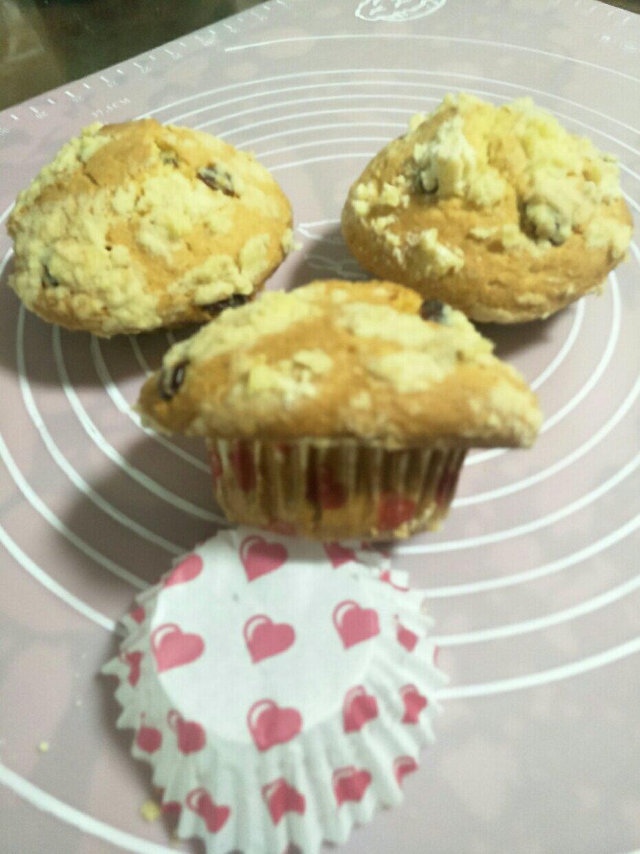 10分钟搞定的蓝莓麦芬，顶着大大的蘑菇头~