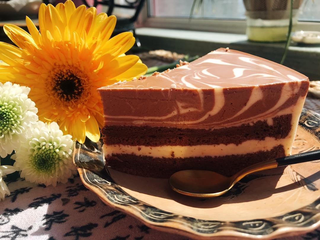 可可酸奶大理石慕斯蛋糕