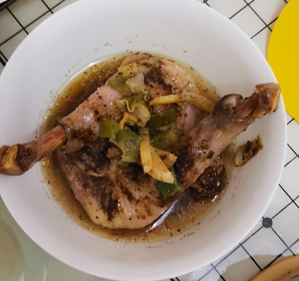 无油版巨嫩无比的椒盐蒸鸡腿🍗