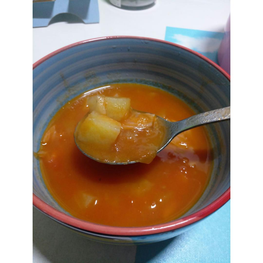 超级浓超好喝的番茄土豆汤