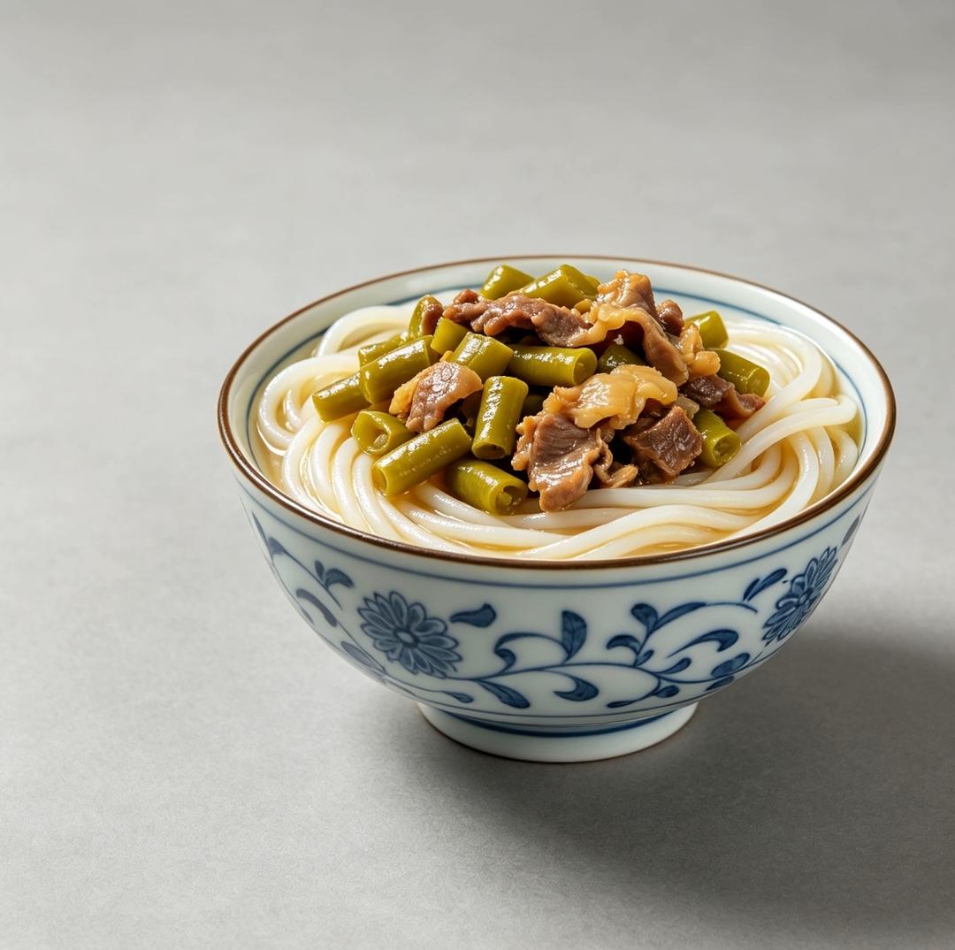 酸豆角鸡杂面