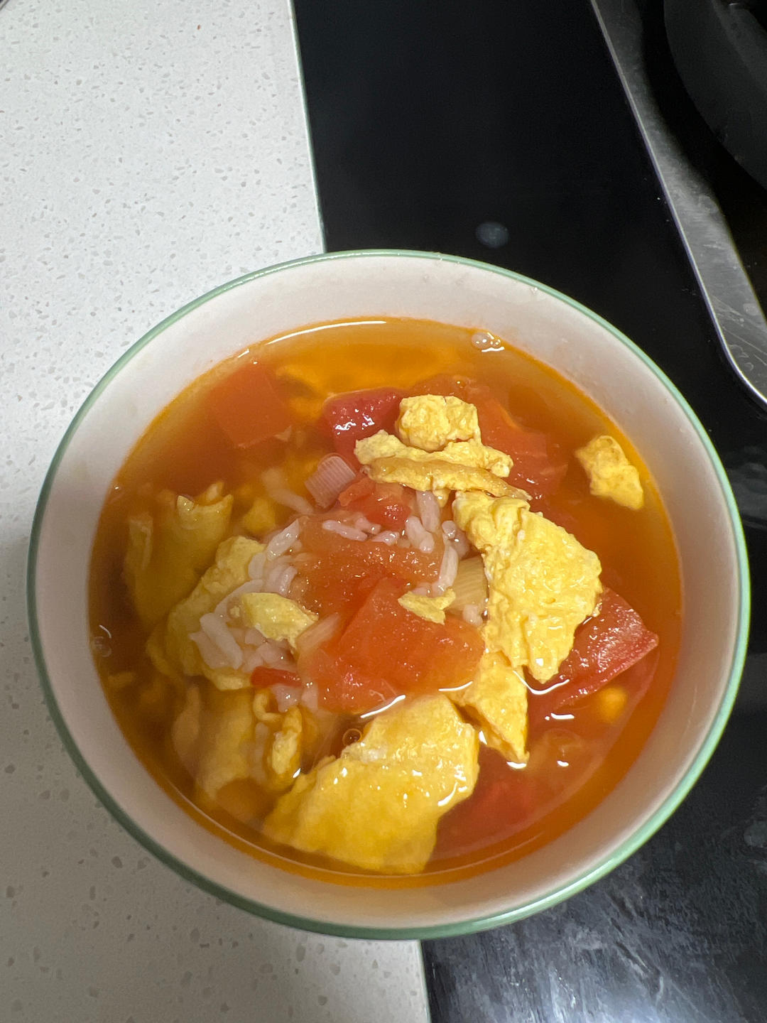 🔥一人食|剩米饭这样做超级香（红柿泡饭）