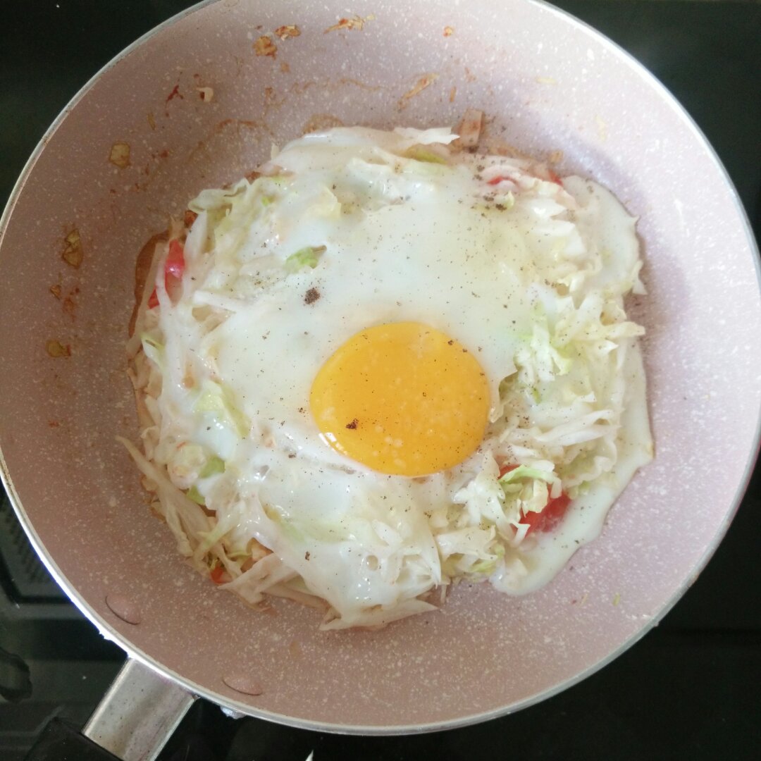 快手早餐料理-卷心菜烘蛋