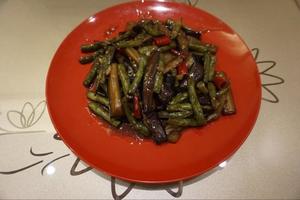 eggplant fried with green beans的做法 步骤7