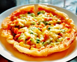 青豆玉米火腿肠披萨🍕的做法 步骤5