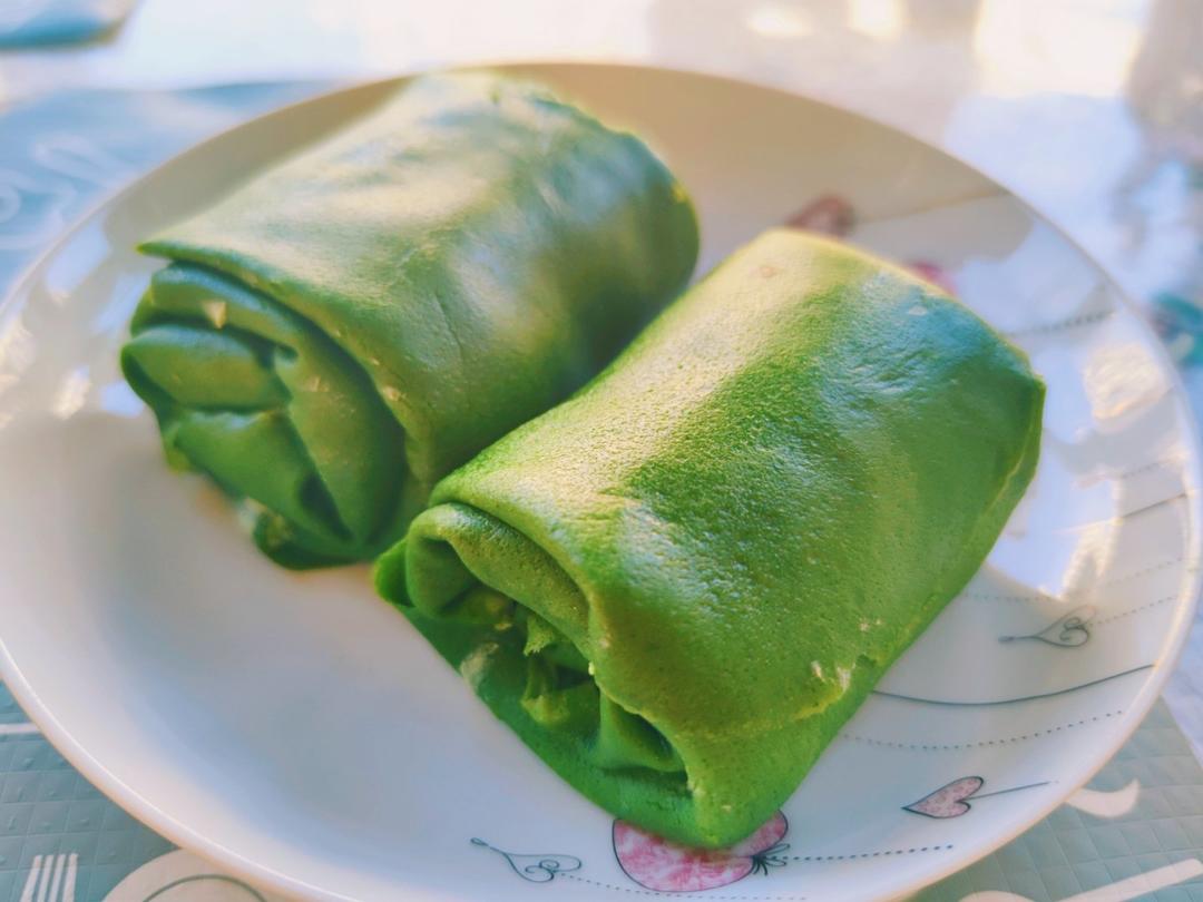 不用烤箱的抹茶毛巾卷（还可做成千层哦）
