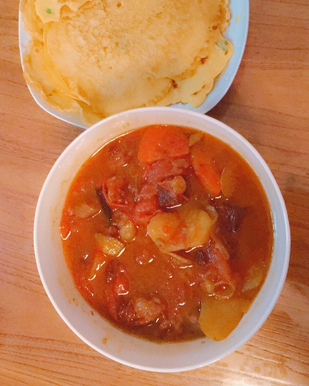 番茄土豆炖牛腩
