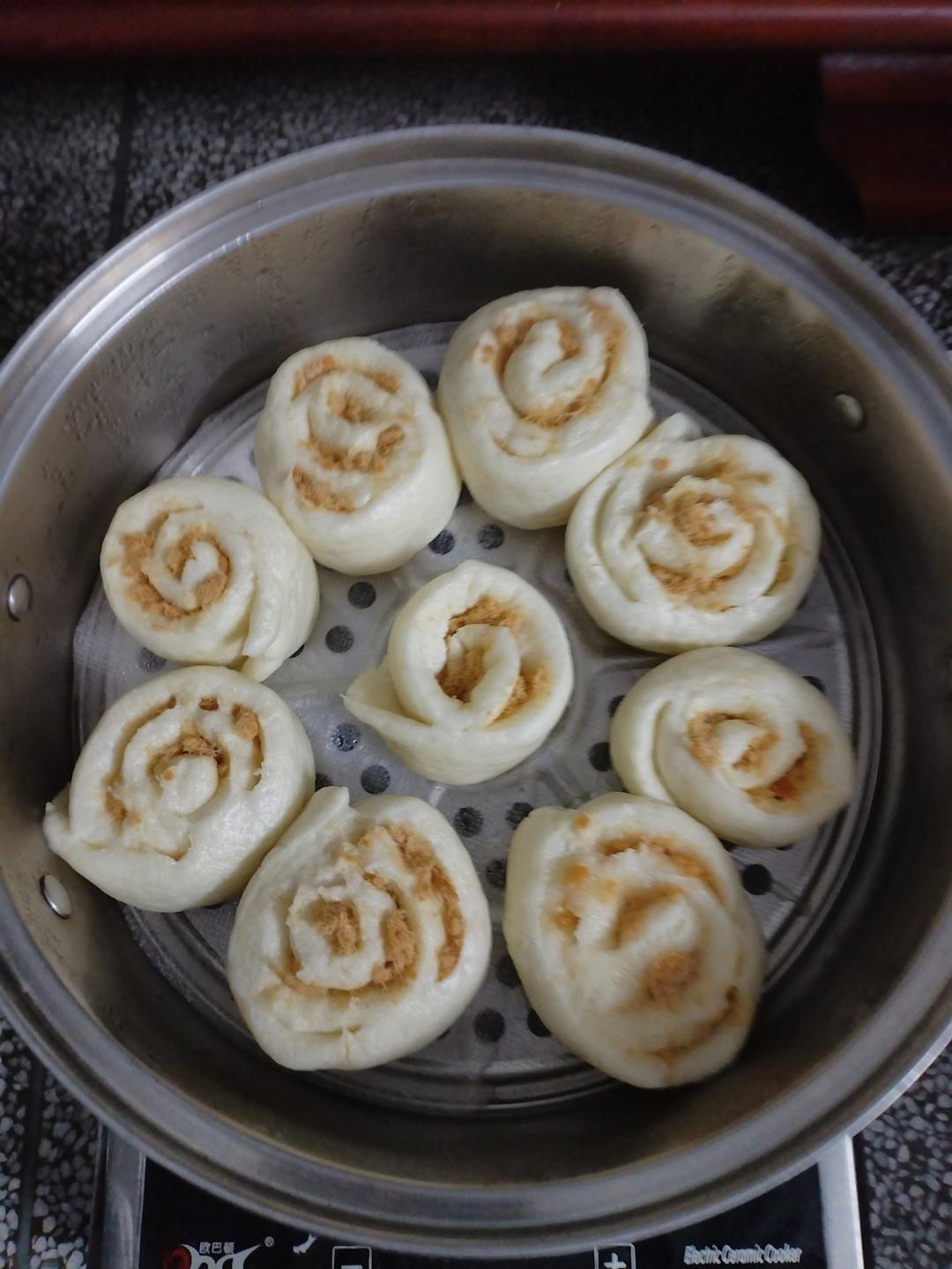 (一次发酵）好吃到停不下来的香甜肉松手撕馒头卷